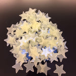 100pcs/bag 3cm Glow in Dark Toys Luminous Star Stickers Bedroom Sofas Room