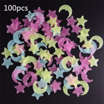 100pcs/bag 3cm Glow in Dark Toys Luminous Star Stickers Bedroom Sofas Room