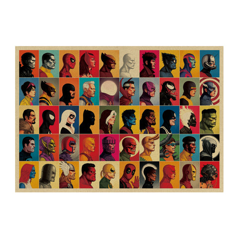 New Marvel Iron Man Avengers 4 Vintage Kraft Paper Home Decor Art Office School Retro Prints Boy Toy