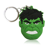 1pcs PVC Cartoon Figure  Key Chain Anime Hulk Batman Key Holder Christmas Gift