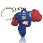 1pcs PVC Cartoon Figure  Key Chain Anime Hulk Batman Key Holder Christmas Gift