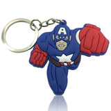 1pcs PVC Cartoon Figure  Key Chain Anime Hulk Batman Key Holder Christmas Gift