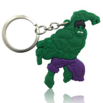 1pcs PVC Cartoon Figure  Key Chain Anime Hulk Batman Key Holder Christmas Gift