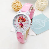 Children's Electronic Waterproof Watch Leather Strap Boys Girl Quartz Watch Kids Gift