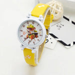 Children's Electronic Waterproof Watch Leather Strap Boys Girl Quartz Watch Kids Gift