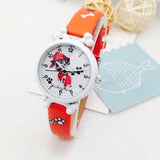 Children's Electronic Waterproof Watch Leather Strap Boys Girl Quartz Watch Kids Gift