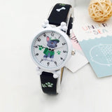 Children's Electronic Waterproof Watch Leather Strap Boys Girl Quartz Watch Kids Gift