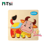 Toddlers Developing Jigsaw Educational Kids Toys For Children Game Cartoon Animal Gift 3 Years