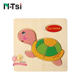 Toddlers Developing Jigsaw Educational Kids Toys For Children Game Cartoon Animal Gift 3 Years