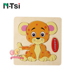 Toddlers Developing Jigsaw Educational Kids Toys For Children Game Cartoon Animal Gift 3 Years