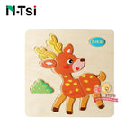 Toddlers Developing Jigsaw Educational Kids Toys For Children Game Cartoon Animal Gift 3 Years