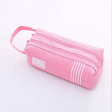 Double Zipper Large Pencil Case  Girls Cute Stationery Supplies Pencil Bag Etui