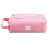 Double Zipper Large Pencil Case  Girls Cute Stationery Supplies Pencil Bag Etui