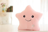 Pillow Soft Stuffed Plush Glowing Colorful Stars Cushion Led Light Toys Gift For Kids