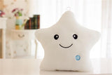 Pillow Soft Stuffed Plush Glowing Colorful Stars Cushion Led Light Toys Gift For Kids