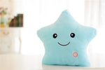 Pillow Soft Stuffed Plush Glowing Colorful Stars Cushion Led Light Toys Gift For Kids