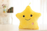 Pillow Soft Stuffed Plush Glowing Colorful Stars Cushion Led Light Toys Gift For Kids