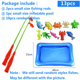 Boy girl fishing toy set suit magnetic play toys fish square hot gift for kids Free Shipping GYH