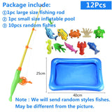 Boy girl fishing toy set suit magnetic play toys fish square hot gift for kids Free Shipping GYH