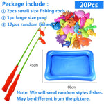 Boy girl fishing toy set suit magnetic play toys fish square hot gift for kids Free Shipping GYH