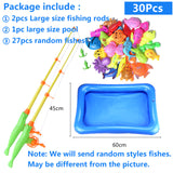 Boy girl fishing toy set suit magnetic play toys fish square hot gift for kids Free Shipping GYH