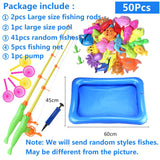 Boy girl fishing toy set suit magnetic play toys fish square hot gift for kids Free Shipping GYH