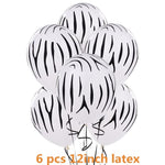 7 pcs/lot Tiger Zebra Cow Animal Air Helium Party Decor Theme Supplies Toys