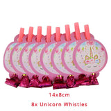 1set Unicorn Party Supplies Pink Rainbow Kids Birthday Decor