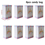 1set Unicorn Party Supplies Pink Rainbow Kids Birthday Decor