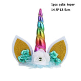 1set Unicorn Party Supplies Pink Rainbow Kids Birthday Decor