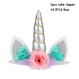 1set Unicorn Party Supplies Pink Rainbow Kids Birthday Decor