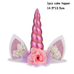 1set Unicorn Party Supplies Pink Rainbow Kids Birthday Decor