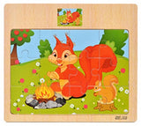 Educational Wooden Toys for Children Early Learning 3D Cartoon Animal Traffic Puzzle Kids Math Jigsaw