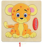 Wooden Toys for Children Early Learning Puzzle 3D Cartoon Animal Traffic Puzzles Intelligence Jigsaw