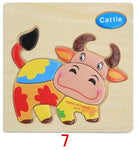 Wooden Toys for Children Early Learning Puzzle 3D Cartoon Animal Traffic Puzzles Intelligence Jigsaw