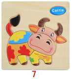 Wooden Toys for Children Early Learning Puzzle 3D Cartoon Animal Traffic Puzzles Intelligence Jigsaw