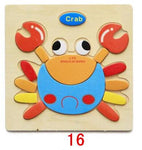 Wooden Toys for Children Early Learning Puzzle 3D Cartoon Animal Traffic Puzzles Intelligence Jigsaw