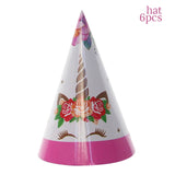 Girl Birthday Party Pink Unicorn Paper Plate Cup Napkin Disposable Tableware Sets