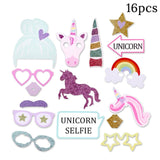 Girl Birthday Party Pink Unicorn Paper Plate Cup Napkin Disposable Tableware Sets