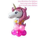 Unicorn Banner Plates Balloons Napkin Cupcake Baby Shower Kids Birthday Decorations