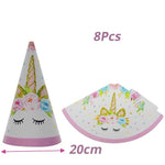 Kit Unicorn Balloon Cups Plates Napkin Kids Birthday Unicornio Party Supplies