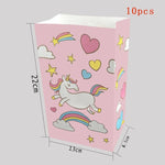 1set Birthday Party Decoration Rainbow Unicorn 3-tier Paper Cake Stand Baby shower