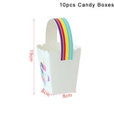 1set Birthday Party Decoration Rainbow Unicorn 3-tier Paper Cake Stand Baby shower