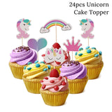 1set Birthday Party Decoration Rainbow Unicorn 3-tier Paper Cake Stand Baby shower