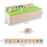 Matching Kids Montessori Early Educational Learn Toy Wood Box Gifts for Children